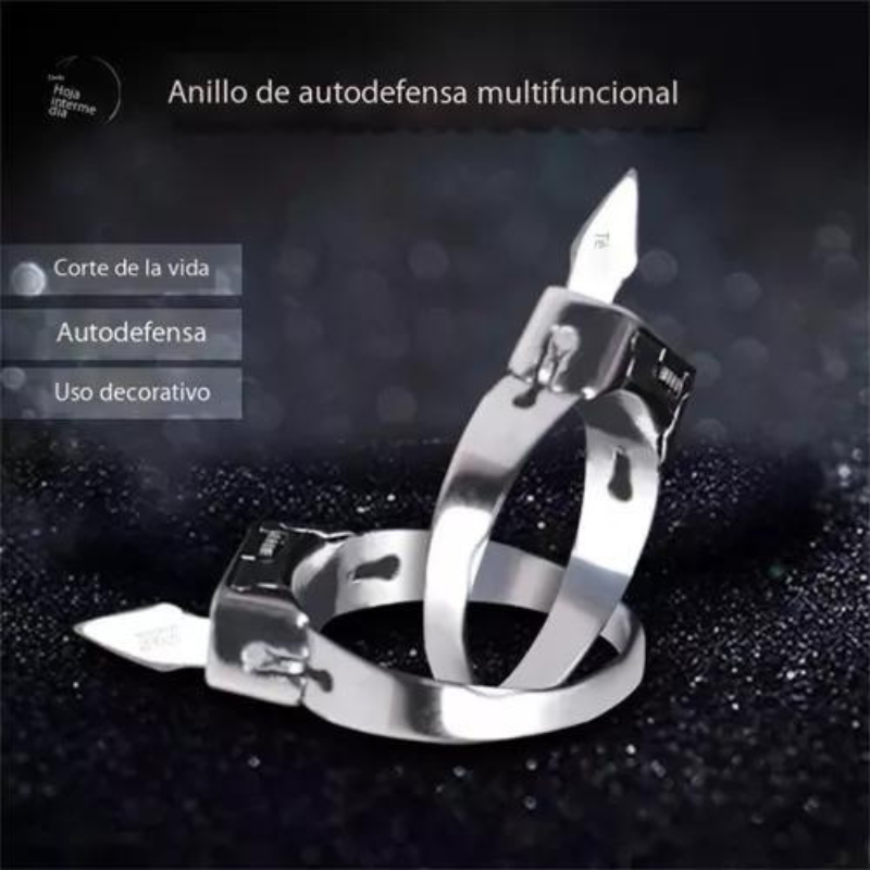 SafeRing™-Anillo Con Navaja Oculta , Defensa Personal Anillo Cuchillas