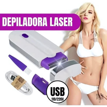 DermaSoft® - Depiladora Láser, Piel Suave y Sin Vello al Instante