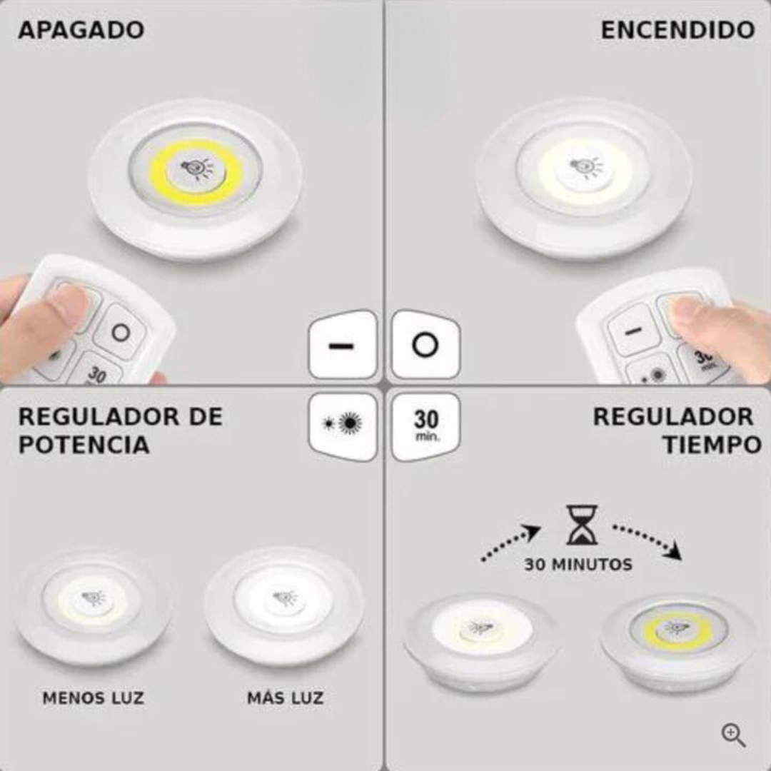 Lumi® - SET LUCES LUZ LED X3 INALÁMBRICAS