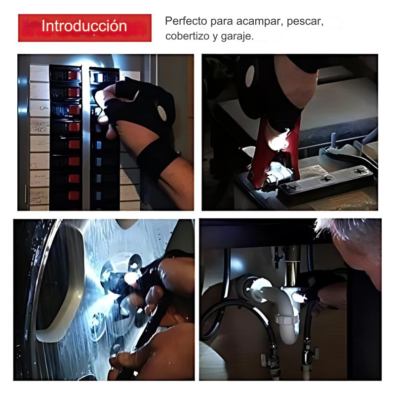 NeoLume™ - Precisión y Luz en tus Manos: Guantes de Linterna LED