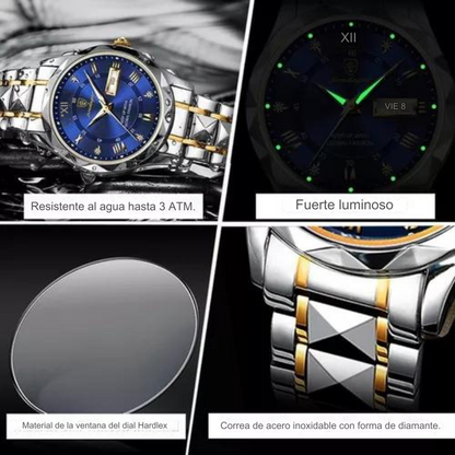 LuxeGlow™️-Descubre la Elegancia y Resistencia en un Solo Reloj