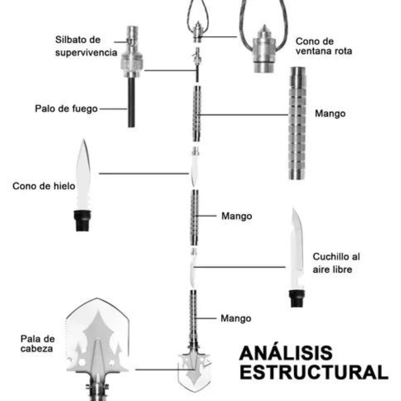 DigPro™-Pala Militar Plegable Táctica Multiusos Portátil