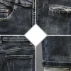 Patchwork Distressed Denim Jeans